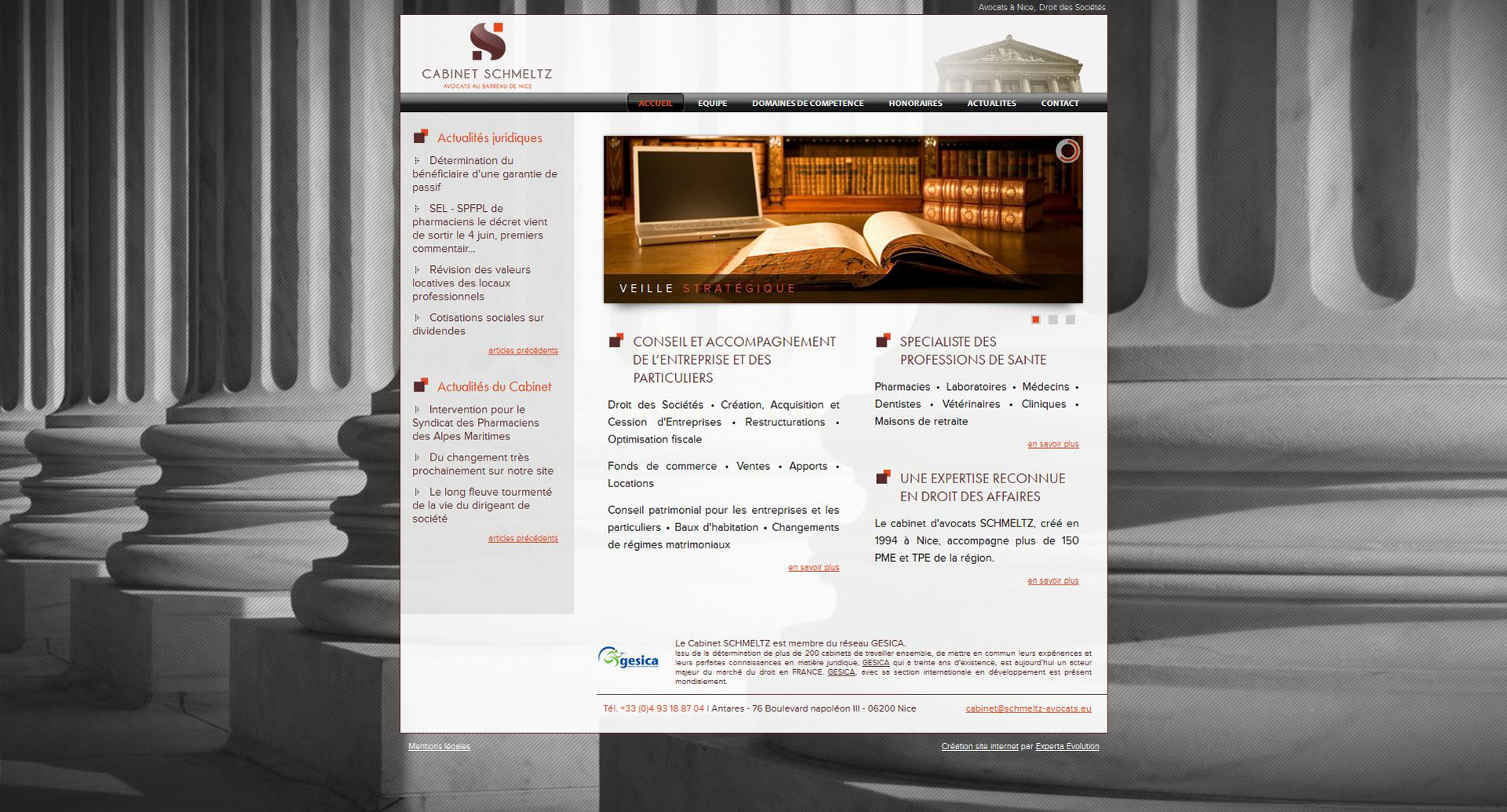 Développement site internet à Nice pour le Cabinet SCHMELTZ